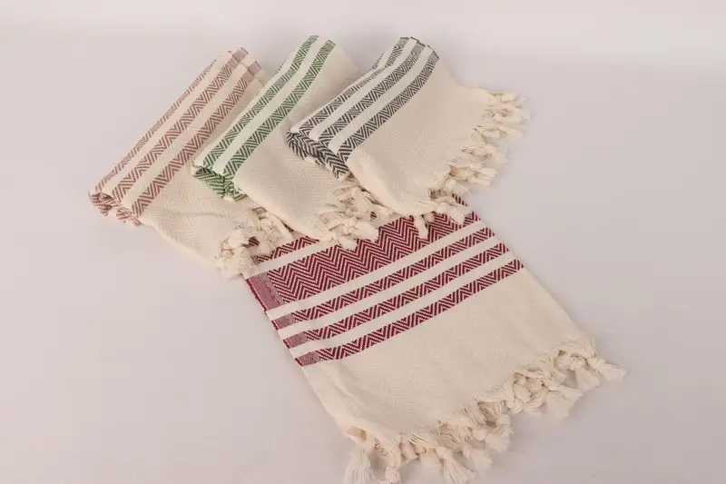 Beach Wedding Favor, 36x20 Cotton Herringbone Towel, Small Bath Towels, Monogram Hand Towel, Spa Towel, Boyfriend Christmas Gift, Wedding Favors - 6