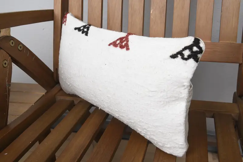 Vintage Kilim Pillow, Ikat Pillow Case, 8x16 Beige Pillow Sham, Cushion, Boho Pillow, Vintage Kilim Throw Pillow, Custom Pillow Sham - 3