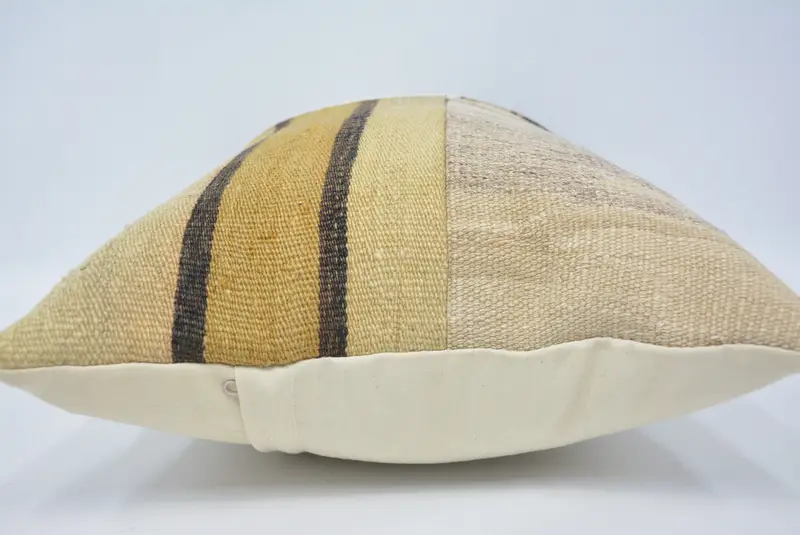 Pillow for Couch, 16x24 Beige Cushion, Ethnical Kilim Rug Pillow, Turkish Kilim Pillow, Oriental Cushion Case, Cushion Cover - 5