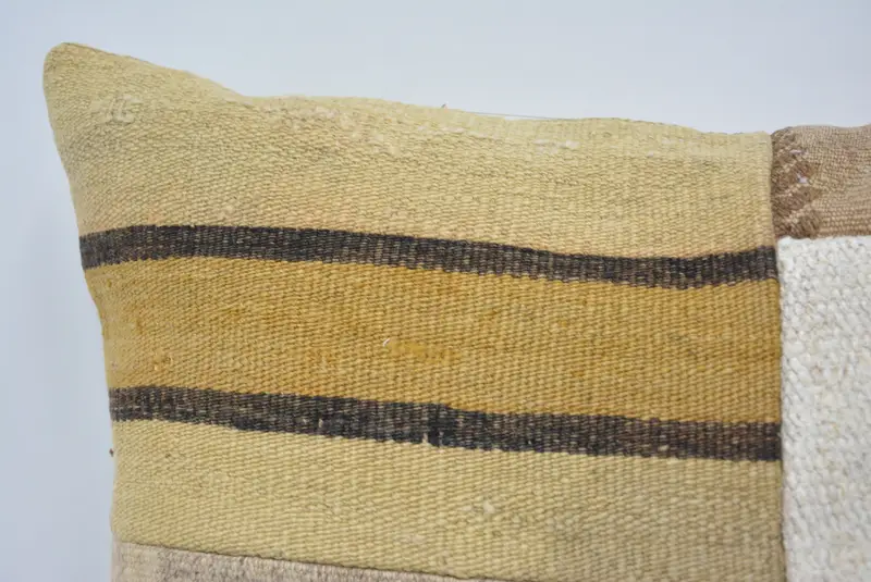Pillow for Couch, 16x24 Beige Cushion, Ethnical Kilim Rug Pillow, Turkish Kilim Pillow, Oriental Cushion Case, Cushion Cover - 2