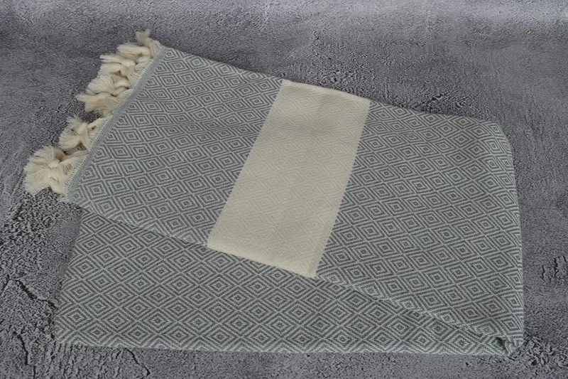 Quick-dry peshtemal, Sand-Resistant Peshtemal, Travel towel, Gift For Coworker, Kids Beach Towel, Cotton towel, 70x40 Cotton Diamond Towel - 6