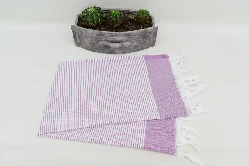 40x18 Cotton Striped Towel, Personalized Kitchen Towel, Small Bath Towels, Handmade Gift, Gift Towel, Personalized Gift, Valentine Day Gift For Her - 7