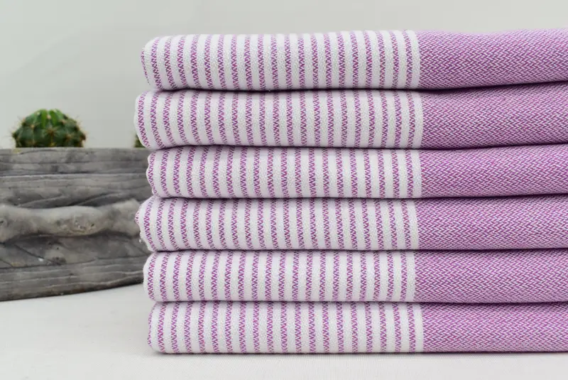 40x18 Cotton Striped Towel, Personalized Kitchen Towel, Small Bath Towels, Handmade Gift, Gift Towel, Personalized Gift, Valentine Day Gift For Her - 6