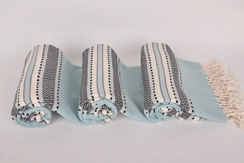Thin towel, Cute Beach Towel, Custom Turkish Towel, 70x40 Cotton Striped Towel, Wedding Favors, Guest Towel, Wedding Shower Gift, Soft towel - 8