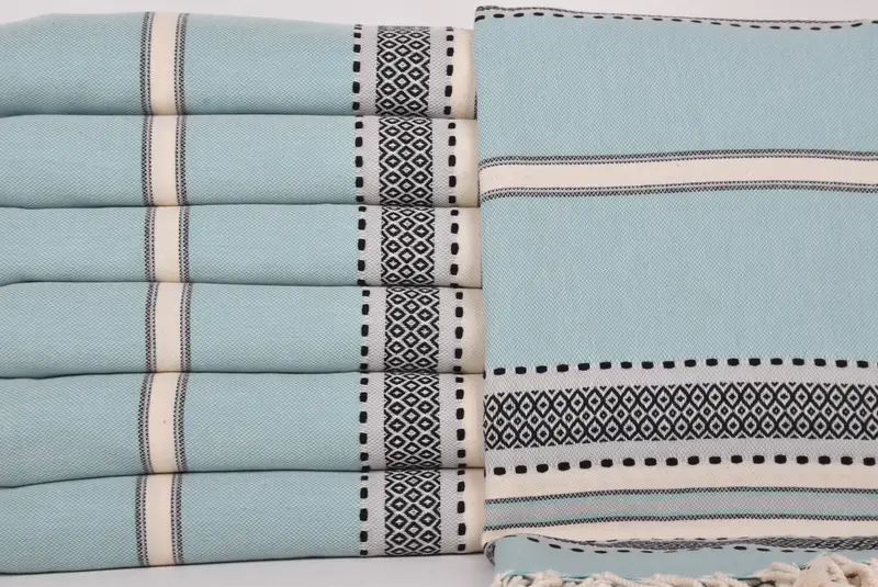 Thin towel, Cute Beach Towel, Custom Turkish Towel, 70x40 Cotton Striped Towel, Wedding Favors, Guest Towel, Wedding Shower Gift, Soft towel - 1