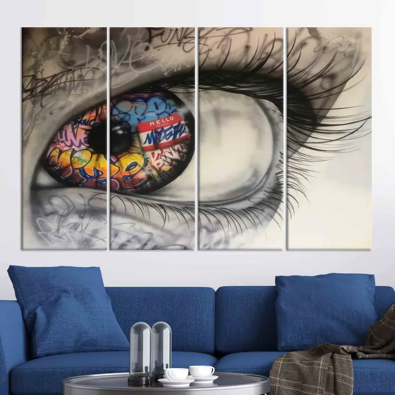 Abstract Eye Canvas: Colorful, Elegant, and Artistic Home Decor
