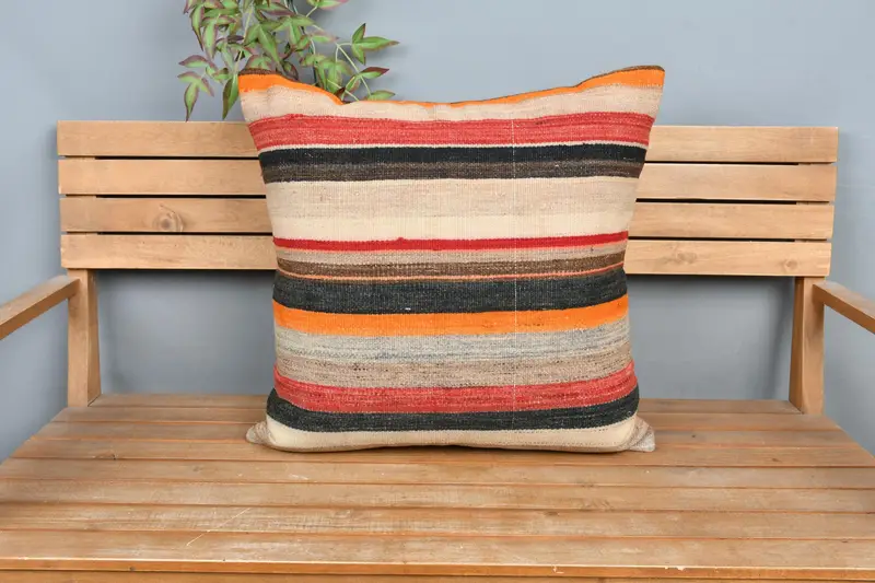 24x24 Red Pillow Case, Home Decor Pillow, Boho Pillow Sham Cover, One Of A Kind Pillow Case, Pillow Cover, Ikat Cushion Case, Boho Pillow - 6