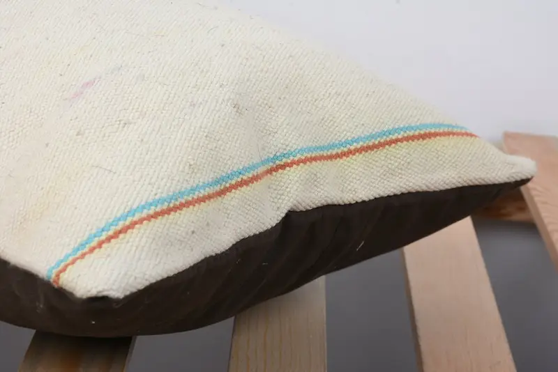 Cubierta de cojín, almohada retro de almohada, almohada de regalo, cojín de tiro cómodo, almohada de almohada beige 12x20, almohada de lanzamiento de kilim vintage, almohada turca - 7