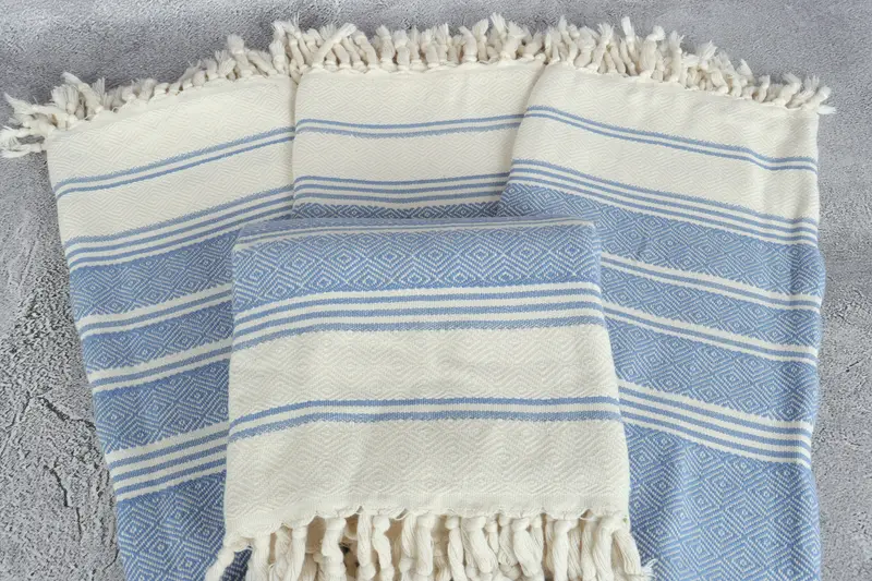 Cotton towel, 70x40 Cotton Diamond Towel, Bridal Gifts, Personalized Gift, Absorbent Turkish towel, Sand-resistant Turkish towel for the beach - 4