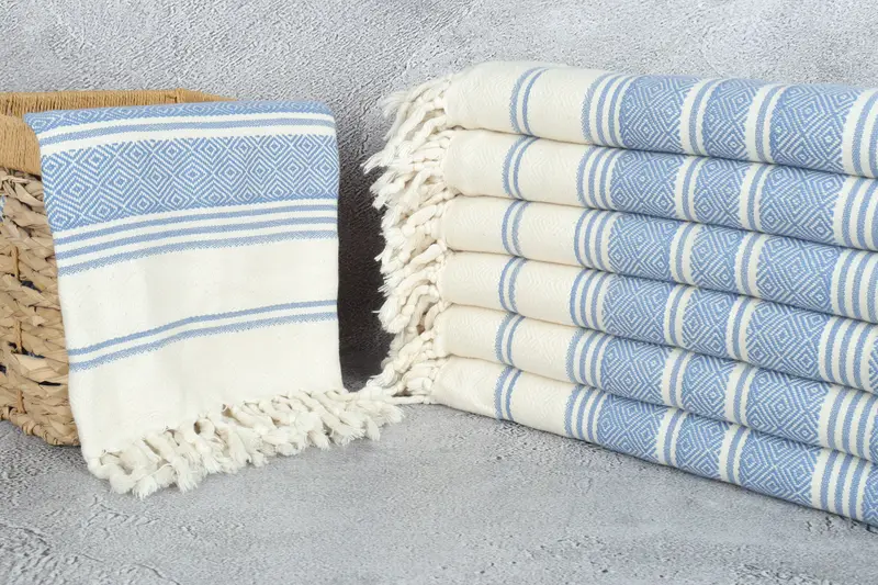 Cotton towel, 70x40 Cotton Diamond Towel, Bridal Gifts, Personalized Gift, Absorbent Turkish towel, Sand-resistant Turkish towel for the beach - 3