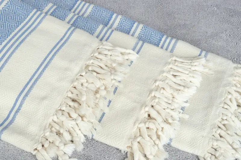 Cotton towel, 70x40 Cotton Diamond Towel, Bridal Gifts, Personalized Gift, Absorbent Turkish towel, Sand-resistant Turkish towel for the beach - 5
