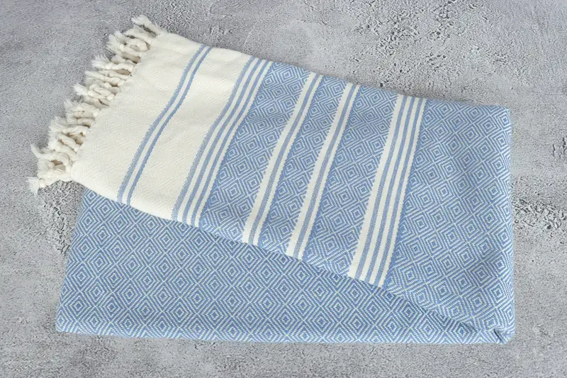 Cotton towel, 70x40 Cotton Diamond Towel, Bridal Gifts, Personalized Gift, Absorbent Turkish towel, Sand-resistant Turkish towel for the beach - 6