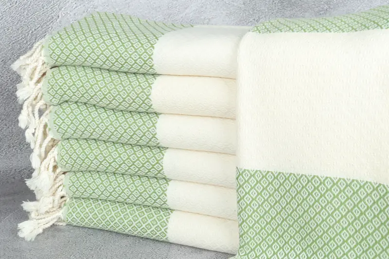 Best Friend Gift, 70x36 Linen Diamond Towel, Antibacterial Turkish peshtemal towel, Personalized Towel, Personalized Turkish Towel, Family Gift - 1