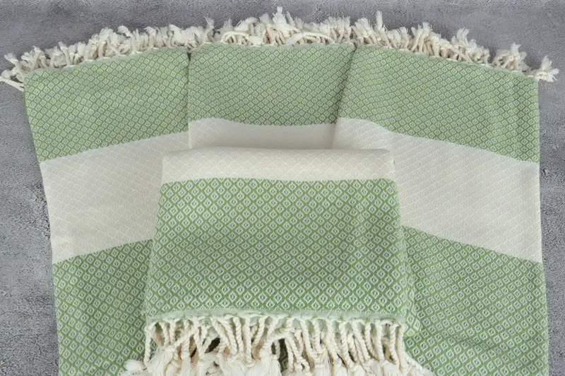 Best Friend Gift, 70x36 Linen Diamond Towel, Antibacterial Turkish peshtemal towel, Personalized Towel, Personalized Turkish Towel, Family Gift - 4