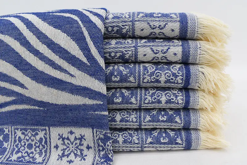 Monogram Kitchen Towel, Guest Towel, Monogrammed Hand Towel, Personalized Dish Towel, Christmas Hand Towel, 28x20 Cotton Striped Towel, Xmas Gifts - 1