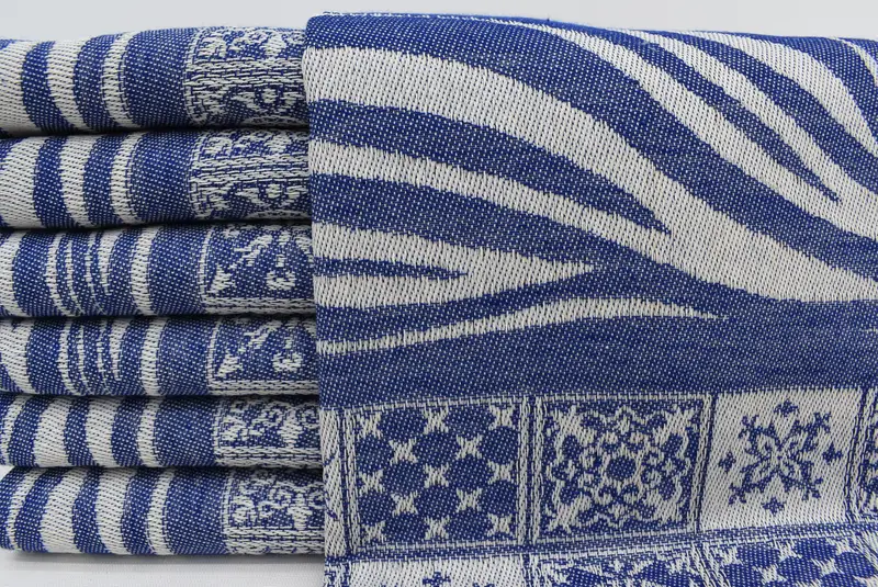 Monogram Kitchen Towel, Guest Towel, Monogrammed Hand Towel, Personalized Dish Towel, Christmas Hand Towel, 28x20 Cotton Striped Towel, Xmas Gifts - 2