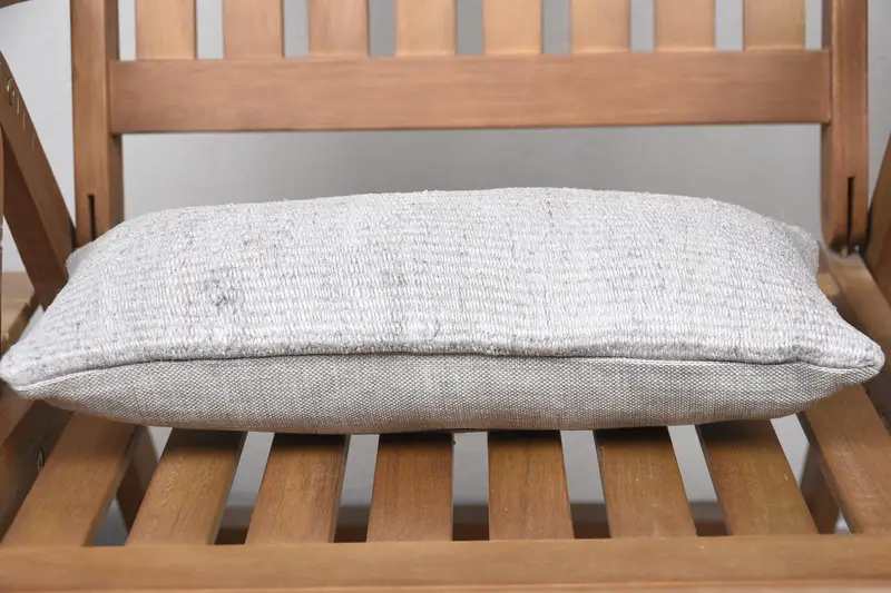 Vintage Kilim Throw Pillow, Pillow Case, 8x16 Gray Cushion, Kilim Cushion Sham, Home Decor Pillow, Sustainable Pillow Sham - 5