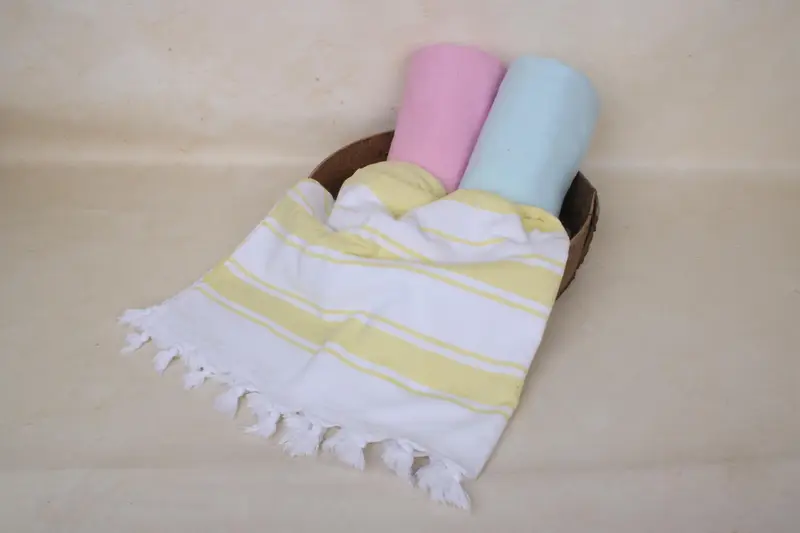 Gift For The Home Decor, Custom Wedding Gift, 68x36 Cotton Striped Terry Towel, Embroidered Towel, Bachelorette Towel, Employee Gifts, Hammam towel - 6