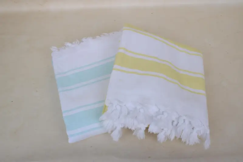 Gift For The Home Decor, Custom Wedding Gift, 68x36 Cotton Striped Terry Towel, Embroidered Towel, Bachelorette Towel, Employee Gifts, Hammam towel - 3