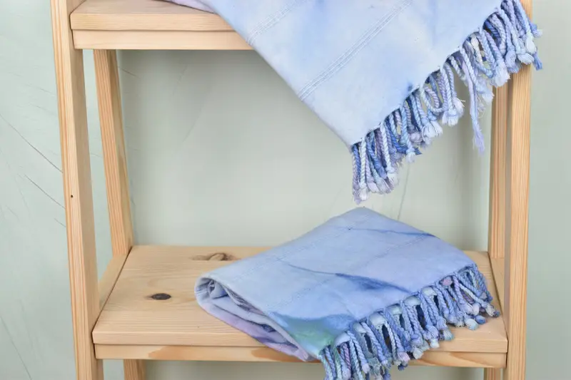 Quick-dry travel peshtemal towel, Monogram Beach Towel, 64x38 Cotton Striped Tie Dye Towel, Peshtemal, Travel towel, Custom Wedding Gift, Spa Towel - 6