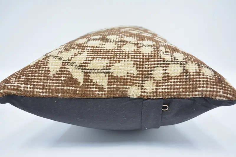 Turkish Corner Cushion, Boho Chic Pillow, Pillow, 12x24 Brown Cushion Case, Kilim Cushion Sham, Vintage Pillow, Kilim Pillow Cover, Custom Pillow - 5