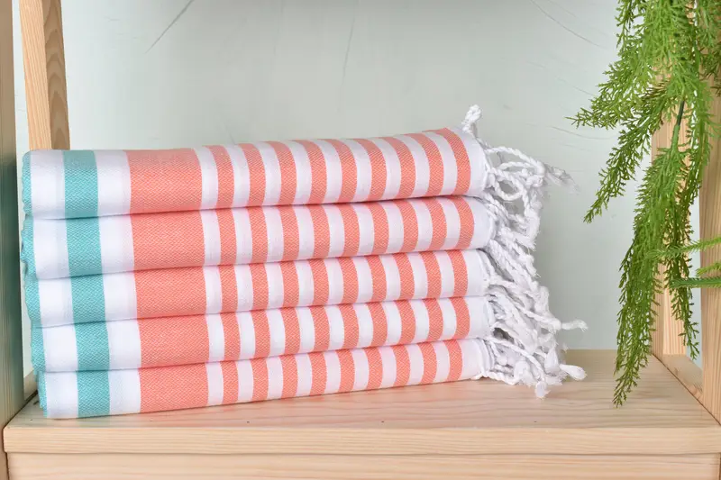 68x36 Cotton Striped Towel, Summer Towel, Bachelorette Party Gifts Bridesmaids, Absorbent Turkish towel, House Warming Gift, Lightweight towel - 2