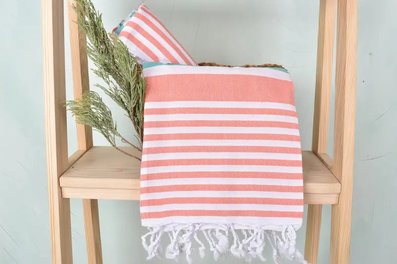 68x36 Cotton Striped Towel, Summer Towel, Bachelorette Party Gifts Bridesmaids, Absorbent Turkish towel, House Warming Gift, Lightweight towel - 4