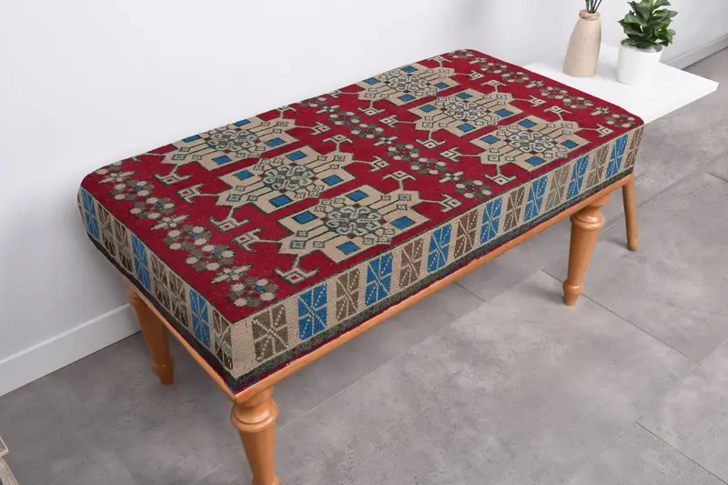 キリム風パターンのモジュール式オットマン、ソファセット オットマン