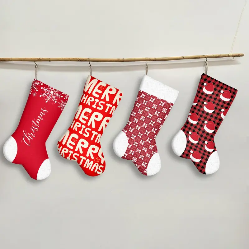 Medias navideñas acogedoras con estampado festivo: idea de regalo de Navidad personalizada