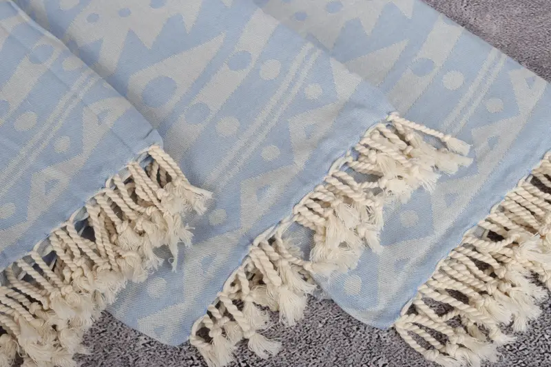 Monogram Beach Towel, Gifts For Him, Monogrammed Turkish Towel, Home Gift, Hammam Towel USA, 70x40 Cotton Round Pattern Towel, Personalized Gifts - 6