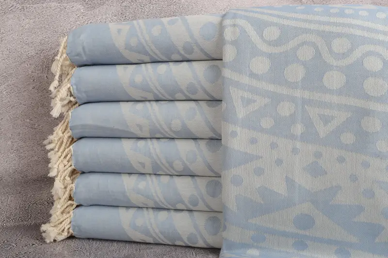 Monogram Beach Towel, Gifts For Him, Monogrammed Turkish Towel, Home Gift, Hammam Towel USA, 70x40 Cotton Round Pattern Towel, Personalized Gifts - 2