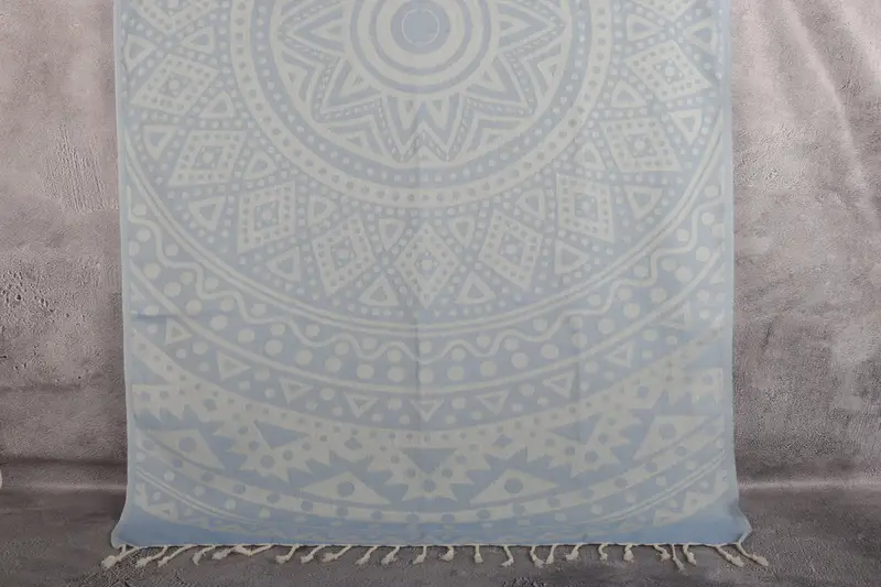 Monogram Beach Towel, Gifts For Him, Monogrammed Turkish Towel, Home Gift, Hammam Towel USA, 70x40 Cotton Round Pattern Towel, Personalized Gifts - 1