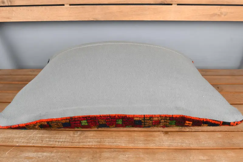 Kilim Cushion Sham, Vintage Pillow, Neutral Cushion Cover, Cushion, Decorative Pillow Sham, Antique Pillows, 16x24 Red Cushion Cover - 5