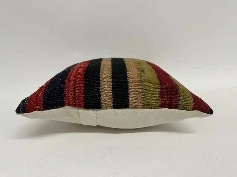 ソファ用の枕、キリムラグクッションケース、キリム枕、インテリアデザイナー枕、12x12の赤いクッションカバー、ペットクッションケース、枕 - 5