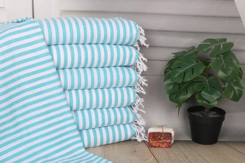 Bathroom Hand Towel, Personalized Kitchen Towel, Bridesmaid Gifts, Bulk Order Towel, Small Bath Towels, Decorative Towel, 48x40 Cotton Striped Towel - 1