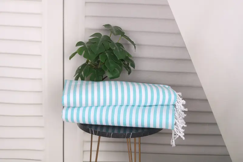 Bathroom Hand Towel, Personalized Kitchen Towel, Bridesmaid Gifts, Bulk Order Towel, Small Bath Towels, Decorative Towel, 48x40 Cotton Striped Towel - 3