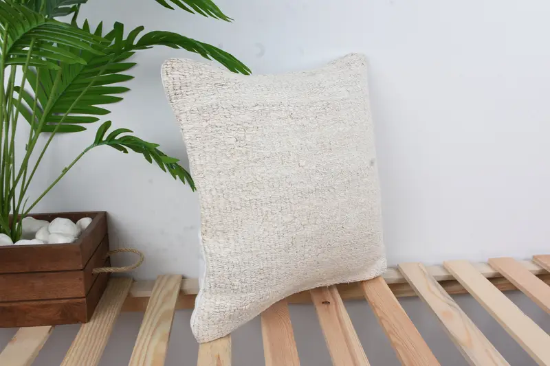 Pillow for Couch, Turkish Kilim Pillow, Toss Pillow, 16x16 White Pillow, Toss Cushion, Pillow for Sofa, Pattern Throw Cushion Case, Cushion Cover - 4