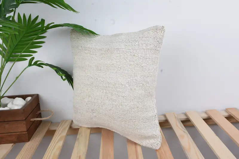 Pillow for Couch, Turkish Kilim Pillow, Toss Pillow, 16x16 White Pillow, Toss Cushion, Pillow for Sofa, Pattern Throw Cushion Case, Cushion Cover - 5