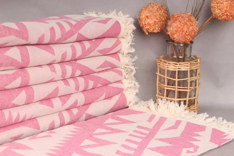 Thin towel, 76x40 Cotton Geometric Towel, Quick-dry towel, Wedding Towel, Personalized Beach Towel, Christmas Gift, Monogram Turkish Bath Towel - 2
