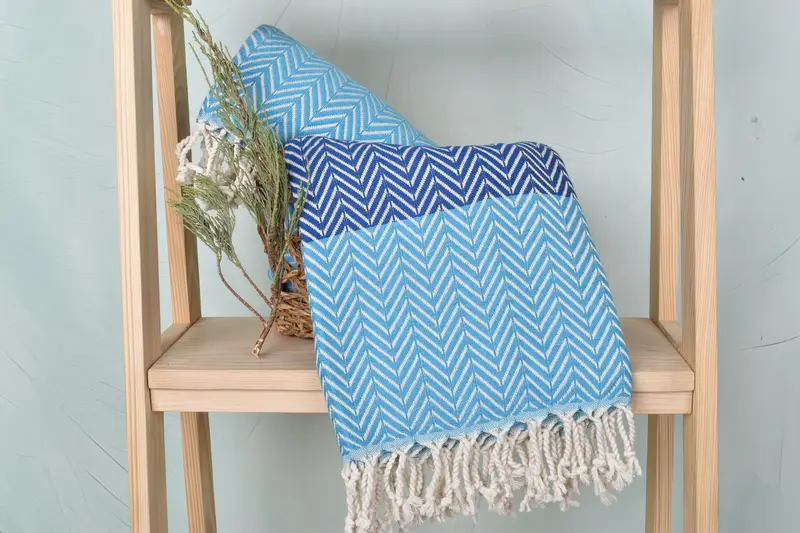 70x40 Cotton Chevron Towel, Maid Of Honor Gift, Summer Towel, Bridesmaid Gift Towel, Friends Beach Towel, Bridal Shower Gift, Custom Towel - 4