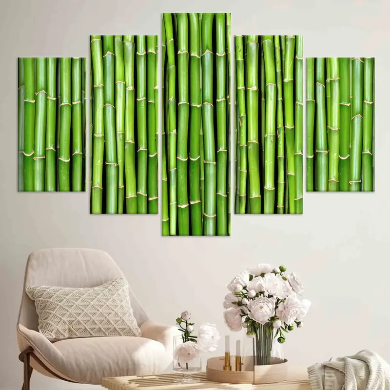 Bamboo Tree, Nature Plant Canvas Print, Bamboo Wall Art, Green Wall Decor, Farmhouse Wall Art, Trendy Canvas Decor, Living Room Wall Art, - 3