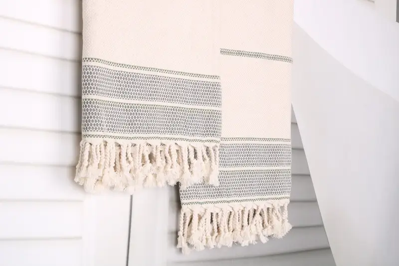 Valentines Gift, Bachelor Bachelorette Party Favors, 70x36 Linen Striped Towel, Yoga Towel, Home Decor Gifts, Thin towel, Custom Towel Beach - 8