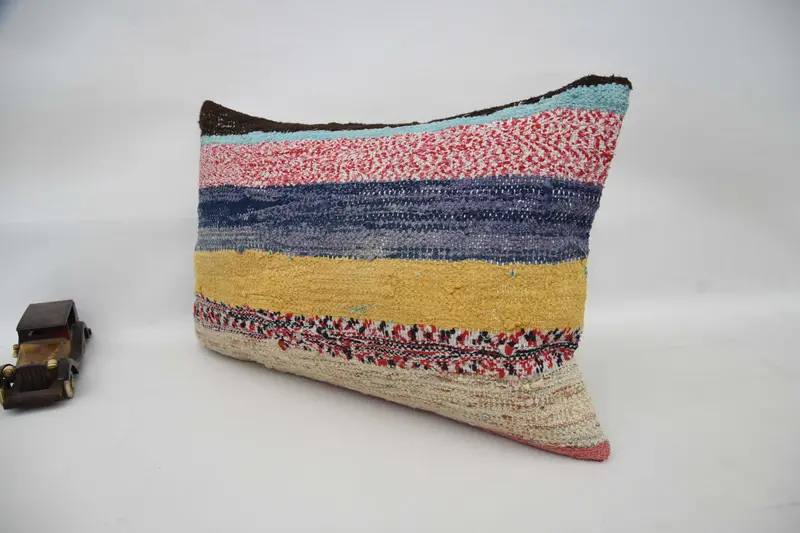 Pillow for Sofa, Pillow Cover, 16x24 Red Cushion Cover, Luxury Cushion Cover, Turkish Kilim Pillow, Boho Pillow, One Of A Kind Pillow Sham - 5