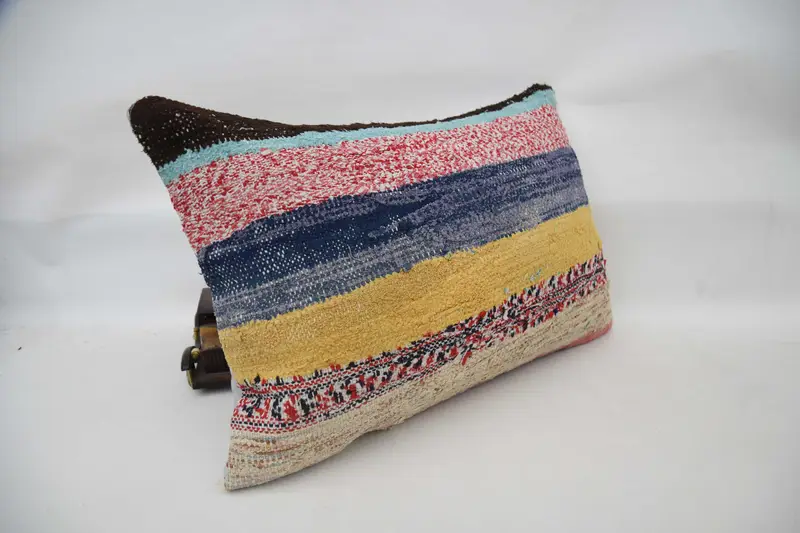 Pillow for Sofa, Pillow Cover, 16x24 Red Cushion Cover, Luxury Cushion Cover, Turkish Kilim Pillow, Boho Pillow, One Of A Kind Pillow Sham - 3