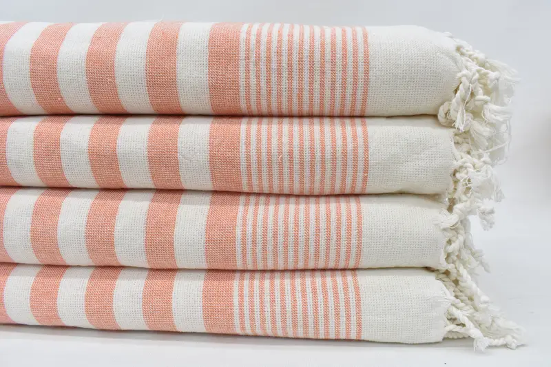 Wedding Favors, Housewarming Gift, Turkish beach towel, Turkish Towel USA, Customized Towels, 68x40 Cotton Striped Terry Towel, Custom Bath Towel - 2