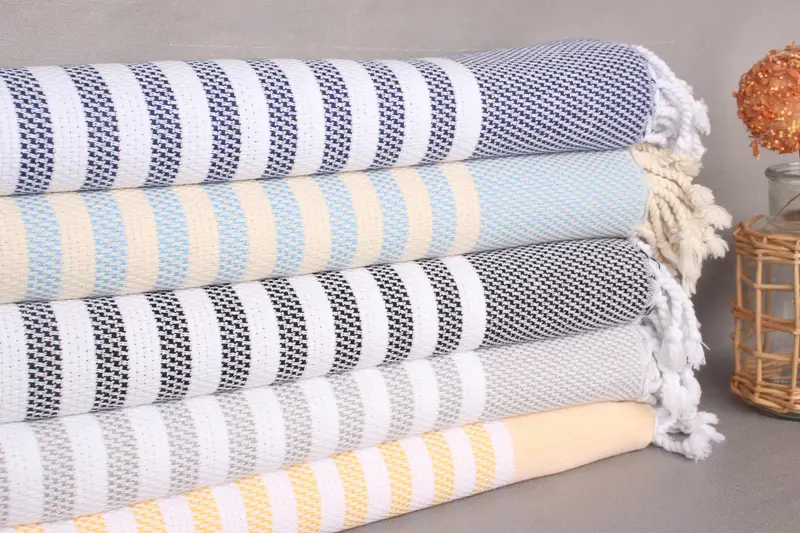 Bath towel, Bridesmaid Gift Towel, Employee Gifts, Summer Gift Ideas, Luxury Turkish peshtemal beach towel, 68x40 Cotton Striped Towel, Beach towel - 2
