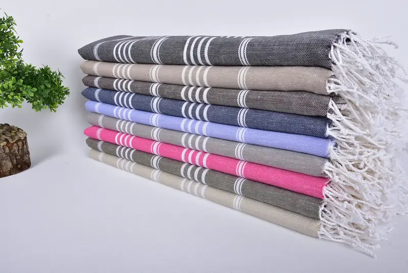 Custom Gift, 76x40 Cotton Striped Towel, Spa Gift Towel, Bachelorette Beach Towel, Handmade Gift, Personalized Wedding Gift For Couple, Bath towel - 3