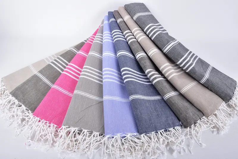 Custom Gift, 76x40 Cotton Striped Towel, Spa Gift Towel, Bachelorette Beach Towel, Handmade Gift, Personalized Wedding Gift For Couple, Bath towel - 4