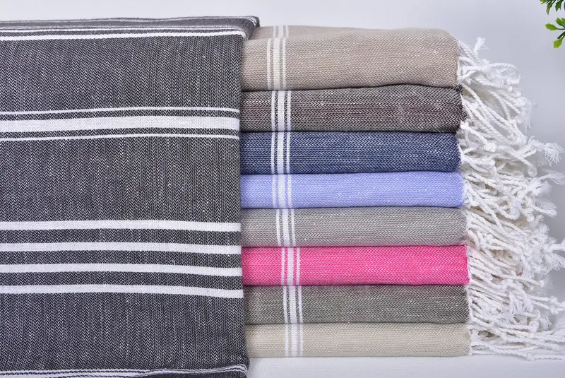 Custom Gift, 76x40 Cotton Striped Towel, Spa Gift Towel, Bachelorette Beach Towel, Handmade Gift, Personalized Wedding Gift For Couple, Bath towel - 1