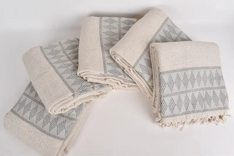 Bachelorette Party Favors, Monogram Blanket, 100x88 Linen Kilim Design Towel, Extra Large Tablecloth, Throw Blanket Couch, Boyfriend Christmas Gift - 3
